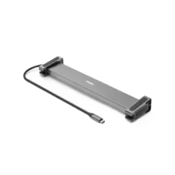 Hama USB-C-Docking-Station "Connect2Office Basic V2", Standfüße, 9 Ports Grau