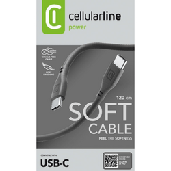 Cellularline Soft Data Cable USB Typ-C/ Typ-C 1,2m Schwarz