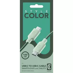 Cellularline Style Color Data Cable USB Typ-C/ Typ-C 1 m Gruen