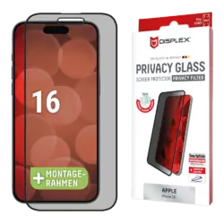 Displex Privacy Glass FC iPhone 16 Grau