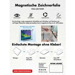 Peter Jäckel Magnet Paperlike Folie Apple iPad Pro (2021) 11/ iPad Pro (2020) 11/ iPad Pro (2018) 11/ iPad Air 4 10.9 (2020)/ iPad Air 5 10.9 (2022) Transparent