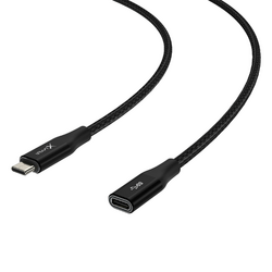XLayer USB C-Verlängerungskabel für Audio-, Video- & Datenübertragung 1.5 m Black Schwarz