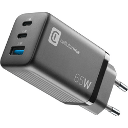 Cellularline USB Charger Multipower Micro 65W GaN 3 Ports PD Schwarz