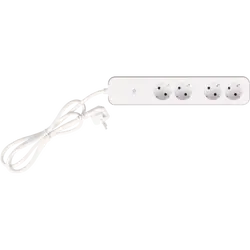 tint Smart Power Strip 4-fach-Steckdosenleiste, WeißGrau