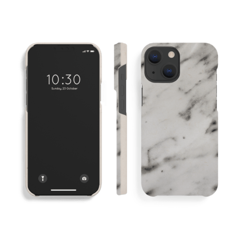 A Good Green Magenta Case für Apple iPhone 13 Mini White Marble