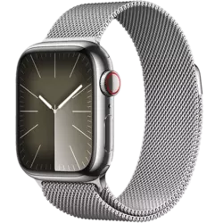 Apple Watch Series 9 Edelstahl Milanaise Armband Silber 41 mm/Silber