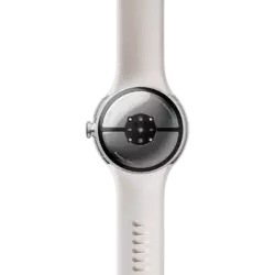 Google Pixel Watch 2 LTE Polished Silver Case Porcelain Active Band Porcelain