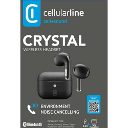 Cellularline Bluetooth Earphones CRYSTAL Schwarz