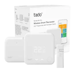 tado° Starter Kit - Smartes Thermostat V3+ (Funk) - Intelligente Heizungssteuerung Weiß