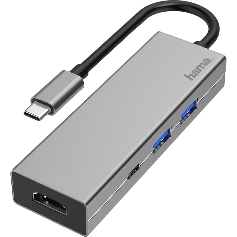 Hama USB-C-Hub Multiport 4 Ports 2x USB-A USB-C HDMI™ Anthrazit