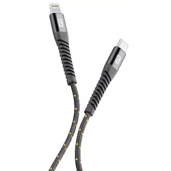 Cellularline S.p.A. Tetraforce Data Cable Strong 2m USB Typ-C/ Apple Lightning Schwarz
