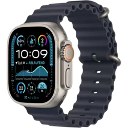 Apple Watch Ultra 2 Titan Ocean Armband Titan Natur/Marine