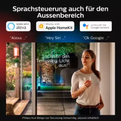 Philips Hue White & Color Ambience Econic Wandleuchte quadratisch Schwarz