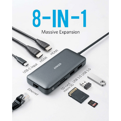 Anker 553 USB-C Hub (8-in-1) Grau