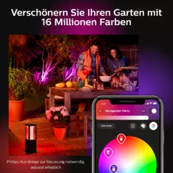 Philips Hue White & Color Ambience Econic Wandleuchte quadratisch Schwarz