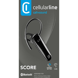Cellularline Bluetooth Mono Headset Score Schwarz