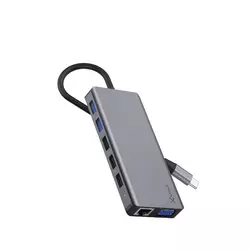 XLayer USB 3.0 Typ C Hub 13 in 1 Grau