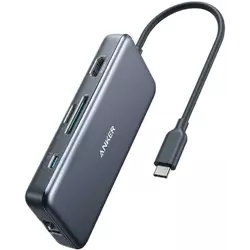 Anker PowerExpand+ 7-in-1 USB-C PD Ethernet Hub Grau