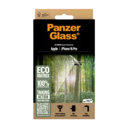 PanzerGlass ECO MATRIX Screen Protector iPhone 16 Pro | Ultra-Wide Fit