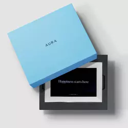 Aura Carver digitaler WLAN-Bilderrahmen Sea Salt