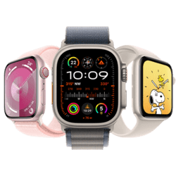 Apple Watch Series 9 Aluminium Sportarmband Rosé/Hellrosa S/M