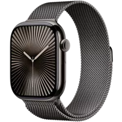 Apple Watch Series 10 Titan Milanaise Armband Schiefer/Schiefer M/L